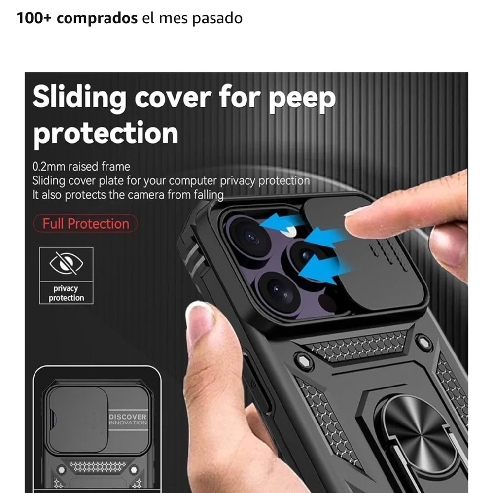 iPhone 14 Pro Max Black Rugged Phone Case with Kickstand